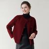 Women's High-End Wool Tweed Coat - Autumn/Winter 2025, Double-Faced and Loose Fit with a Round Neck In Little Fragrance Style