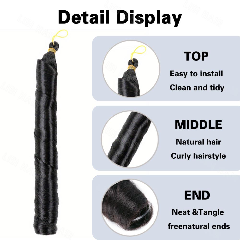 MISS WIG Synthetic French Curly Braiding Hair Extensions Long Loose Braiding Curly Spiral Hair For Women Cosplay Wear