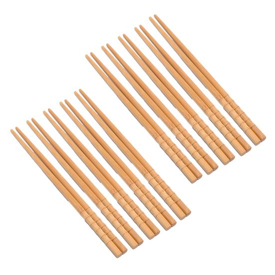 10 Pair Wooden Chopsticks Burr Free Comfortable Grip Reusable Handmade Natural Bamboo Wood Chopsticks Daily