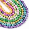 1 нить/пакет 6/8/10 мм натуральный дождь цветок яшма каменная бусина разноцветные круглые свободные бусины для ювелирных изделий DIY серьги изготовление браслетов аксессуары