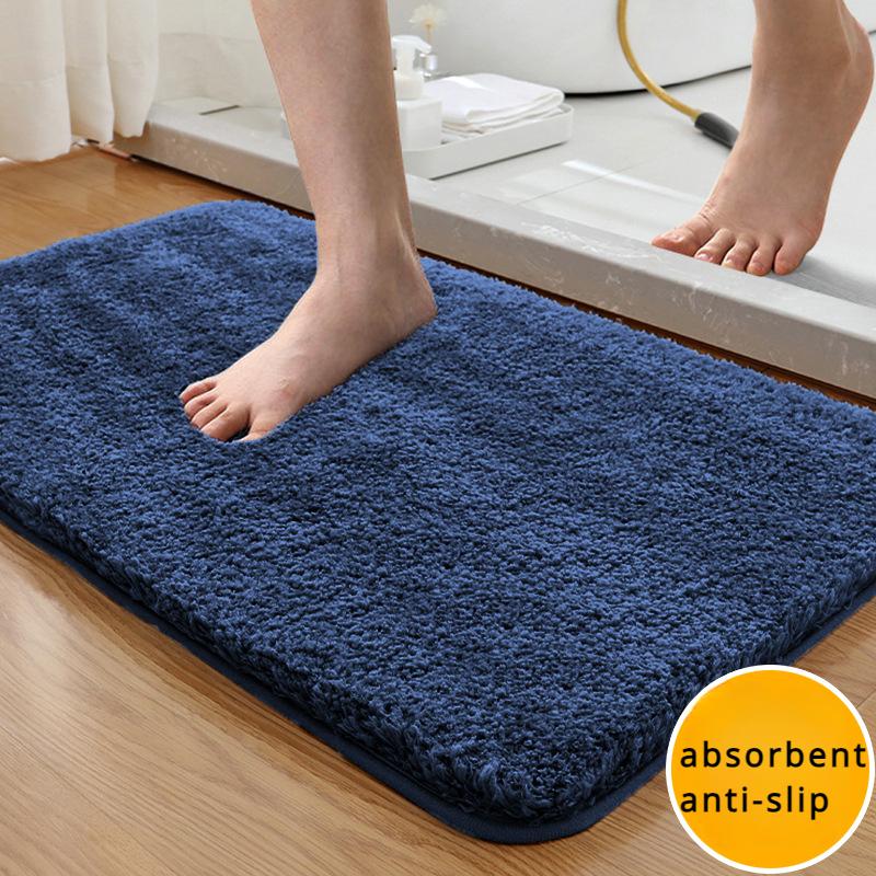 Non-Slip Absorbent Microfiber Bath Rugs, Soft Foot Mat, Luxury Bathroom Rug, Floor Carpet, Quick Drying