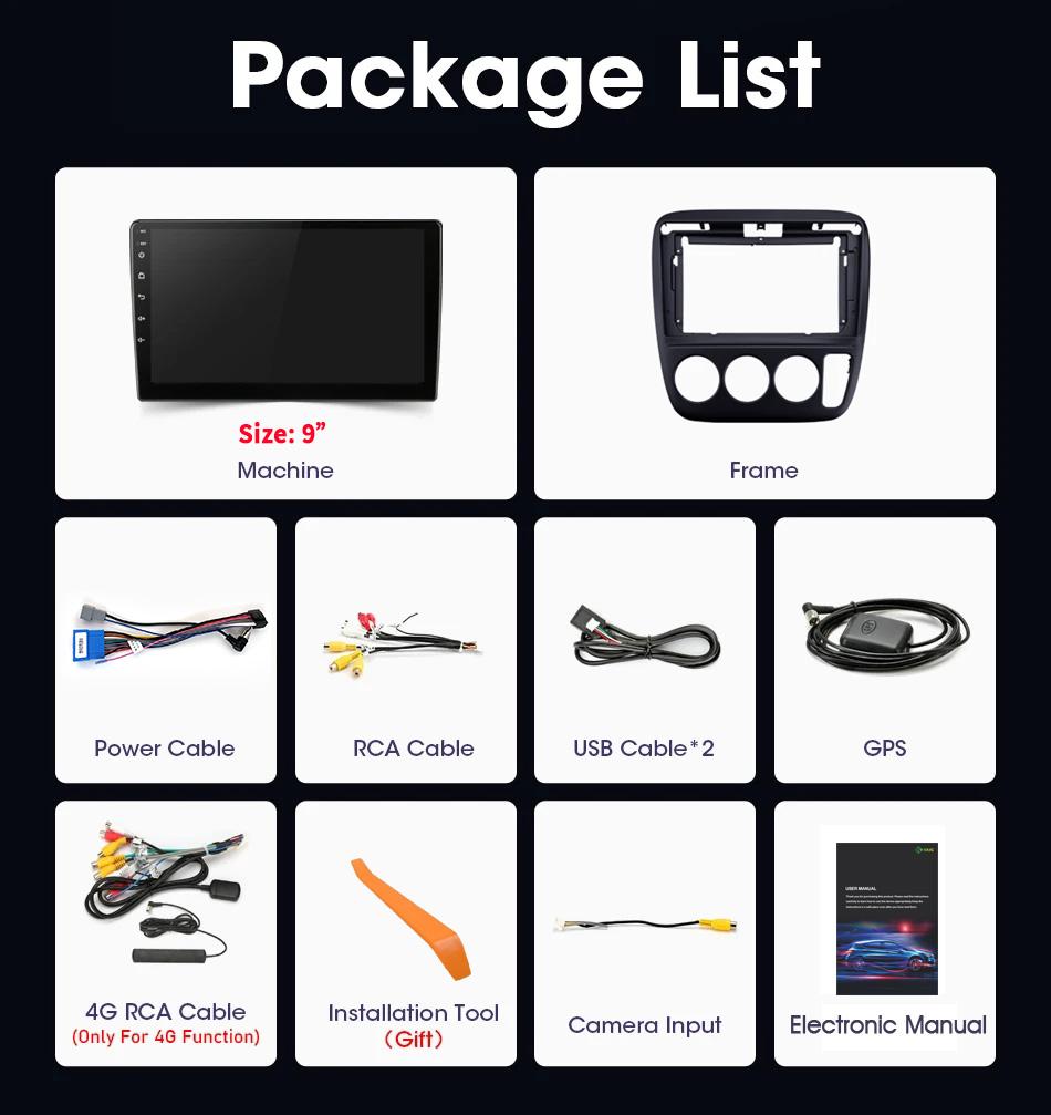 Android 13 Для Honda CR-V CRV 1995-2001 Carplay Auto Мультимедиа Навигация Стерео Автомагнитола 4G GPS Головное устройство Экран