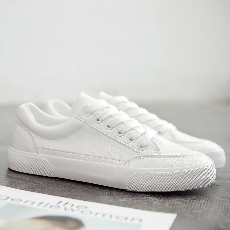 2024 White Canvas Shoes for Women New Low-top Simple Designer Platform Korean Fashion Sneakers Student Round Toe Ladies Footwear