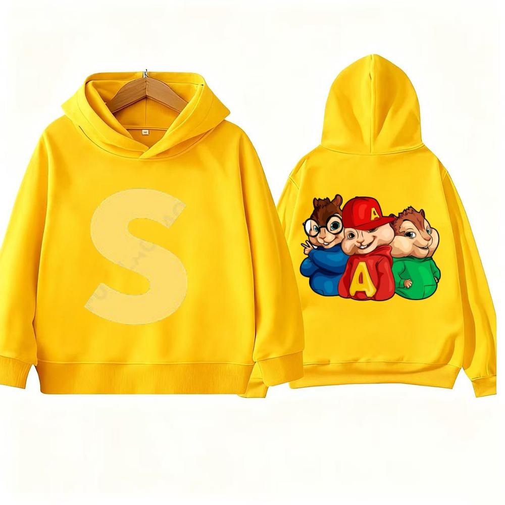 Alvin Chipmunk Printed Hoodie Sportswear Spring Autumn Children's Long Sleeve Casual Fashion Sweatshirts