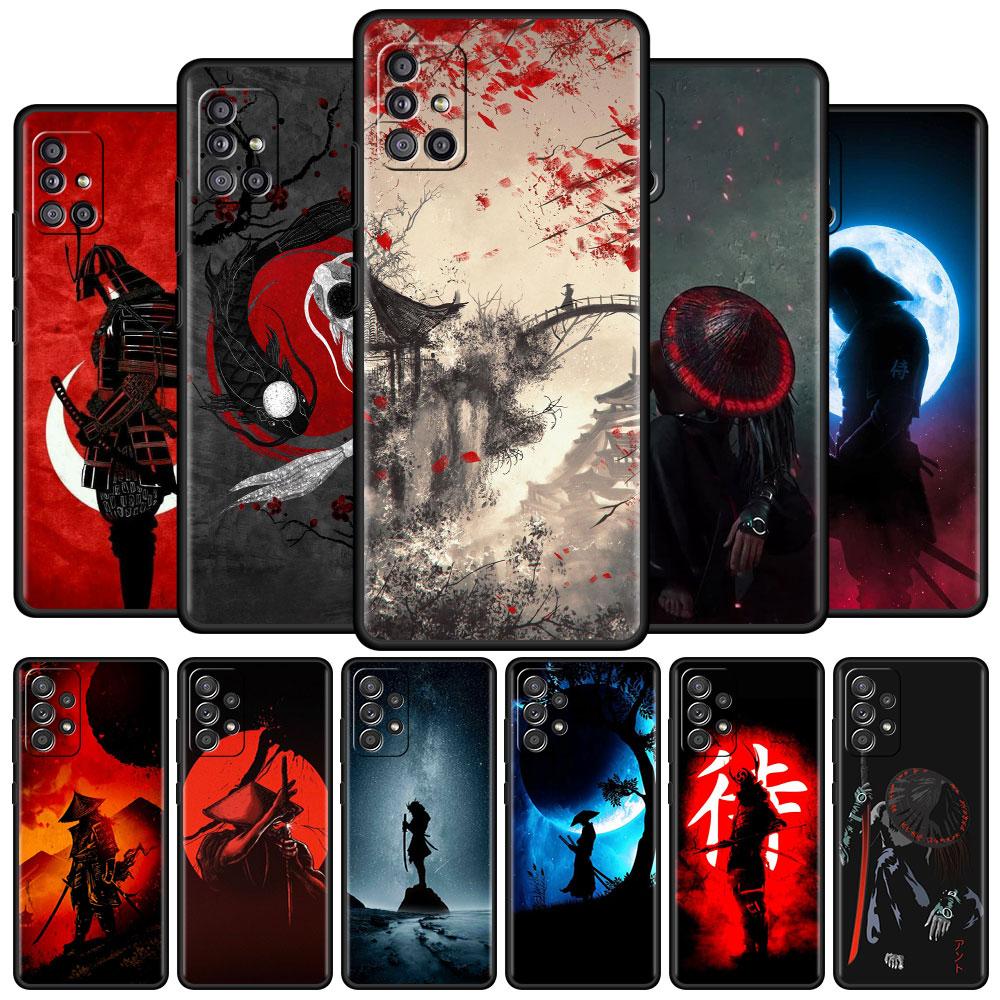 Case For Samsung Galaxy A52 A12 A51 A32 A71 A21s A22 A11 A02s A03 A23 A13 A53 A41 A31 A72 Soft Phone Cover Japan Cool Samurai