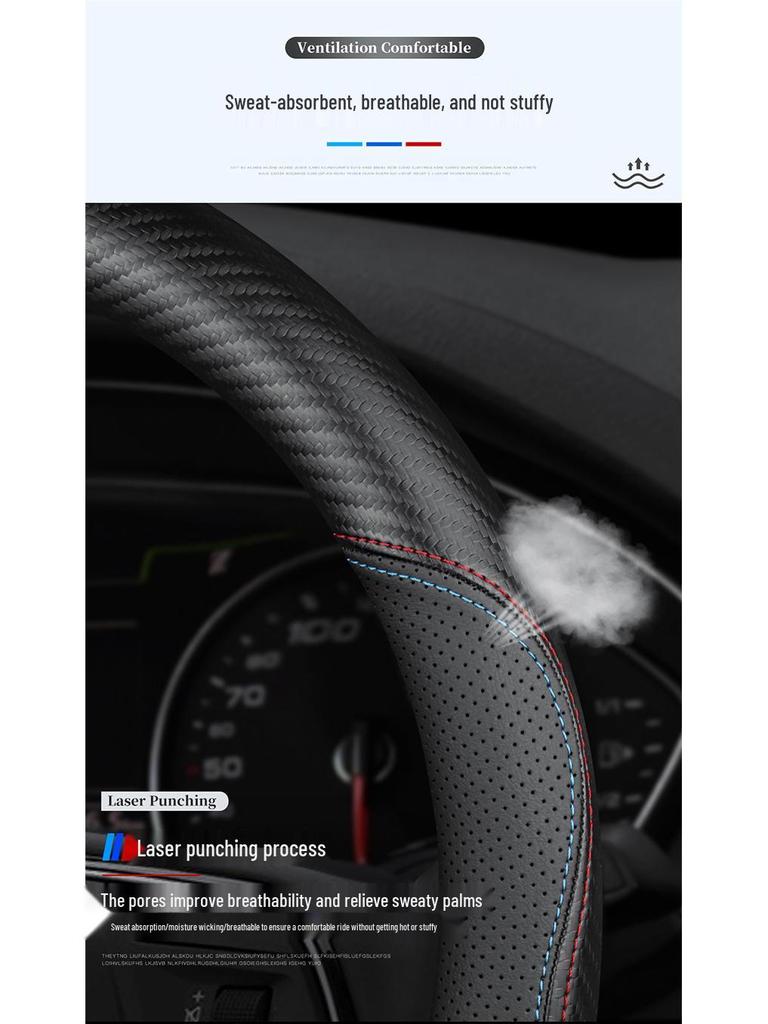 Genuine Leather Steering Wheel Cover for MG6/HS/5, Roewe ZS/3