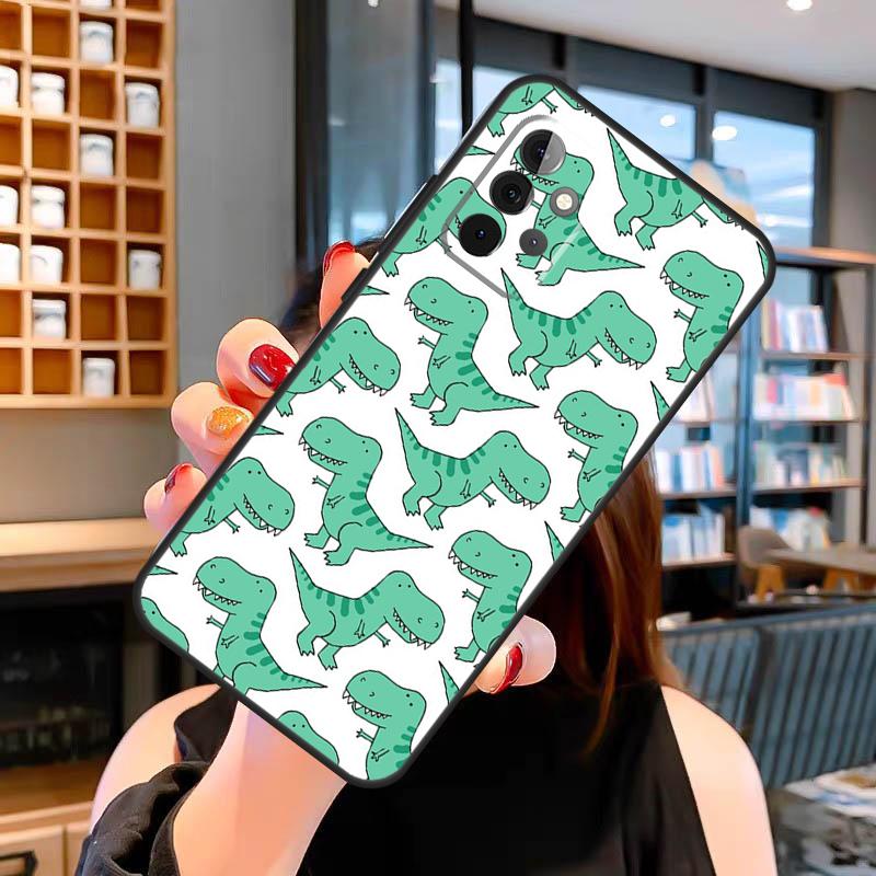 Милый Чехол-Динозаврик Для Samsung Galaxy A33 A06 A05 A16 A26 A36 A56 A32 A52 A15 A53 A13 A34 A54 A14 A35 A55