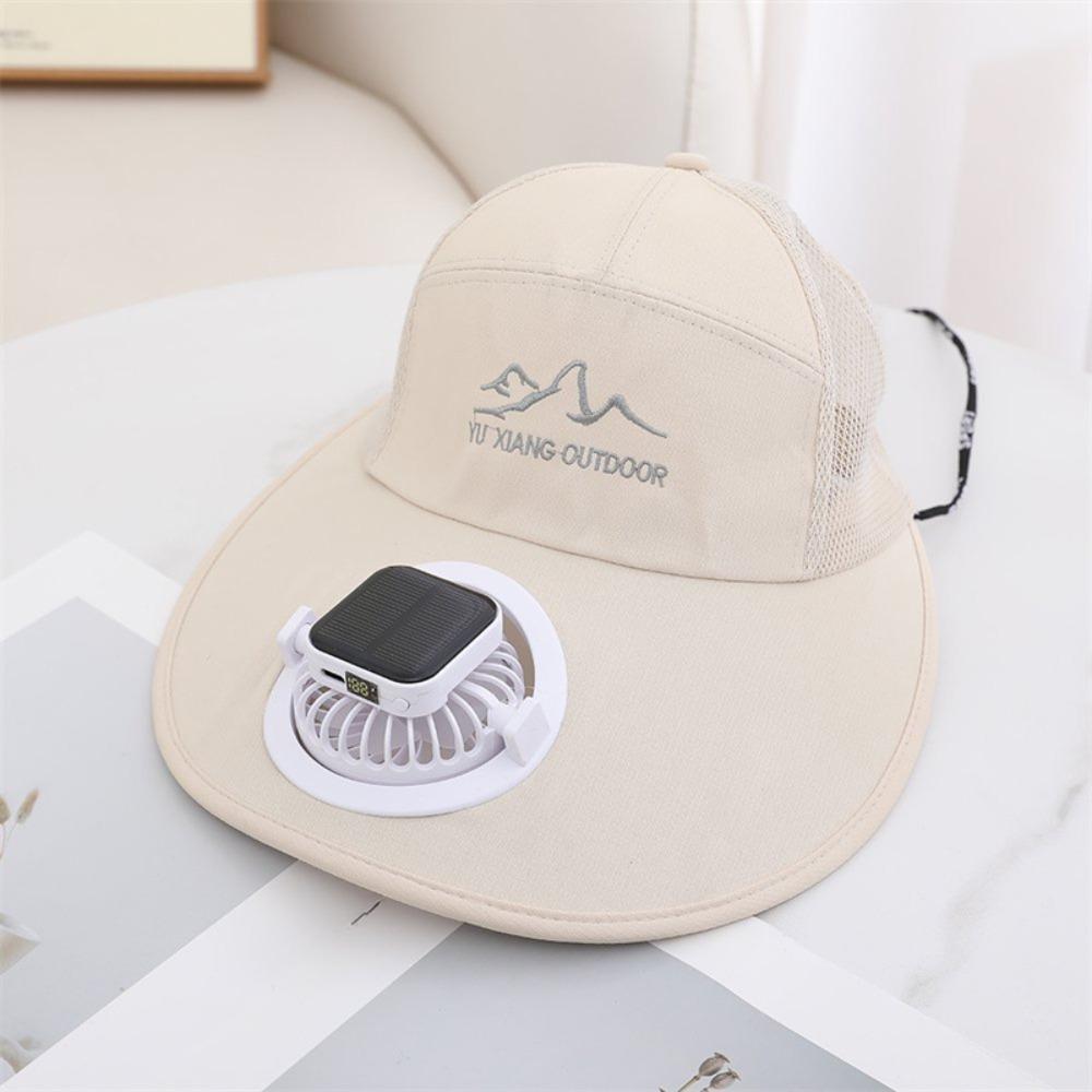 Breathable Solar Fan Hat USB Charging Sun Protection Caps Fashion Full Mesh Hats Summer