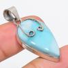 Natural Republic Larimar Gemstone 925 Solid Sterling Silver Pendant 1.75" U5q09