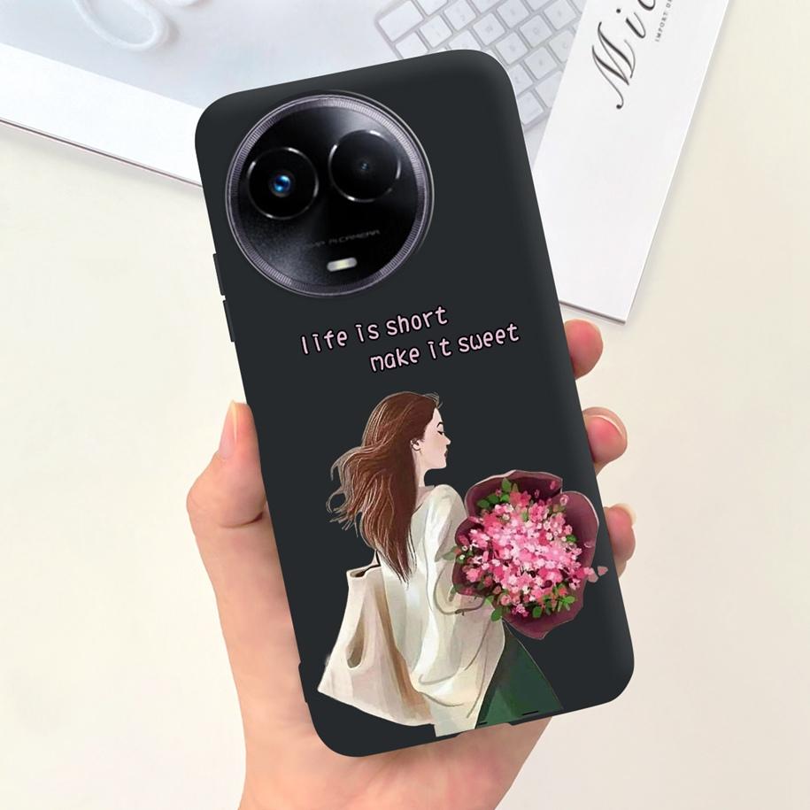Ударопрочный Чехол Для Realme 11 5G / Realme 11X Чехол На Телефон Модный Девушки Мягкий Силикон Funda Для Realme11 11 X 2023 RMX3785 Coque