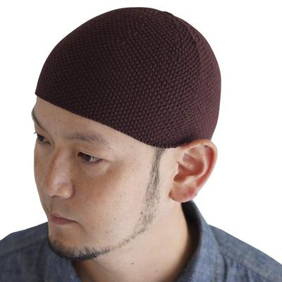 Nakota Премиум Хлопок Бесшовный Исламский Короткий Вязаный Шапка для Больших Размеров Глубокий Сделано в LL Коричневая Шапка, Бини, Мужской, В наличии, Непрозрачный, Посадка, 100% Хлопок,