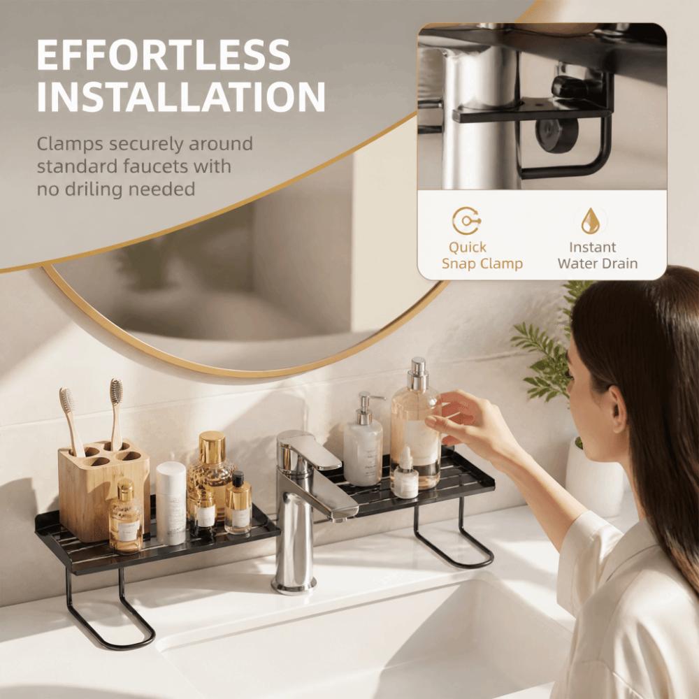 Vertical Wall-Mounted Storage Rack Countertop Sink Counter Storage Rack Shower