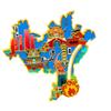 Металлический магнит на холодильник Город Ляншань - Креативный культурный сувенир на память о путешествии 2025