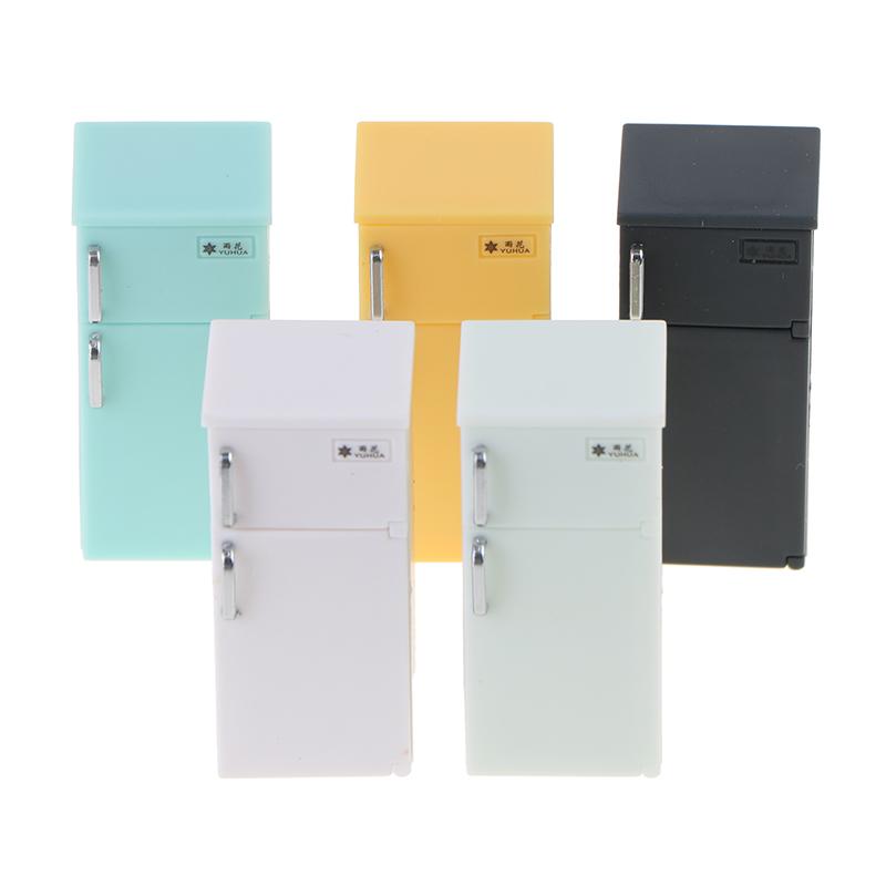 1 Pcs Dollhouse Home Furnishings Mini Color Plastic Refrigerator Model