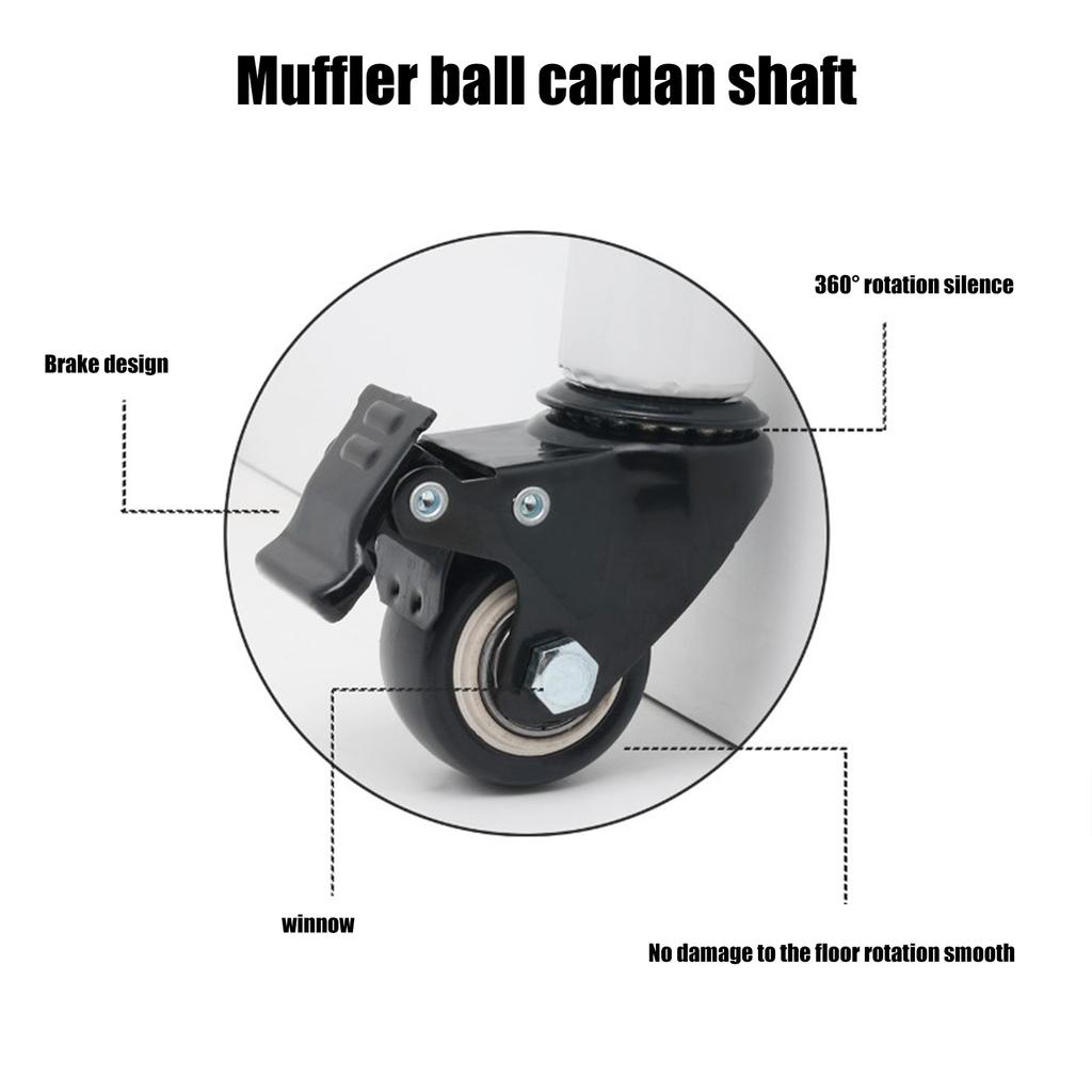 4 шт. Металлические регулируемые ножки для мебели Сверхпрочные сменные опорные ножки с поворотными колесиками Легко установить