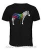 Rainbow Painted Zebra Mens Fashion Print T-shirt Top Graffiti Gay Pride Lgbt Cool Casual Pride T Shirt Men Unisex Tees