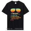 Забавный подарок для меломана Костюм велосипедиста Я хочу все Классическая футболка Мужская одежда Мужская хлопковая футболка Футболки с графикой Футболки