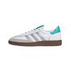 Кроссовки мужские Mercedes AMG x Handball Spezial Cloud White Серебристо-металлический с коричневой подошвой KJ1178