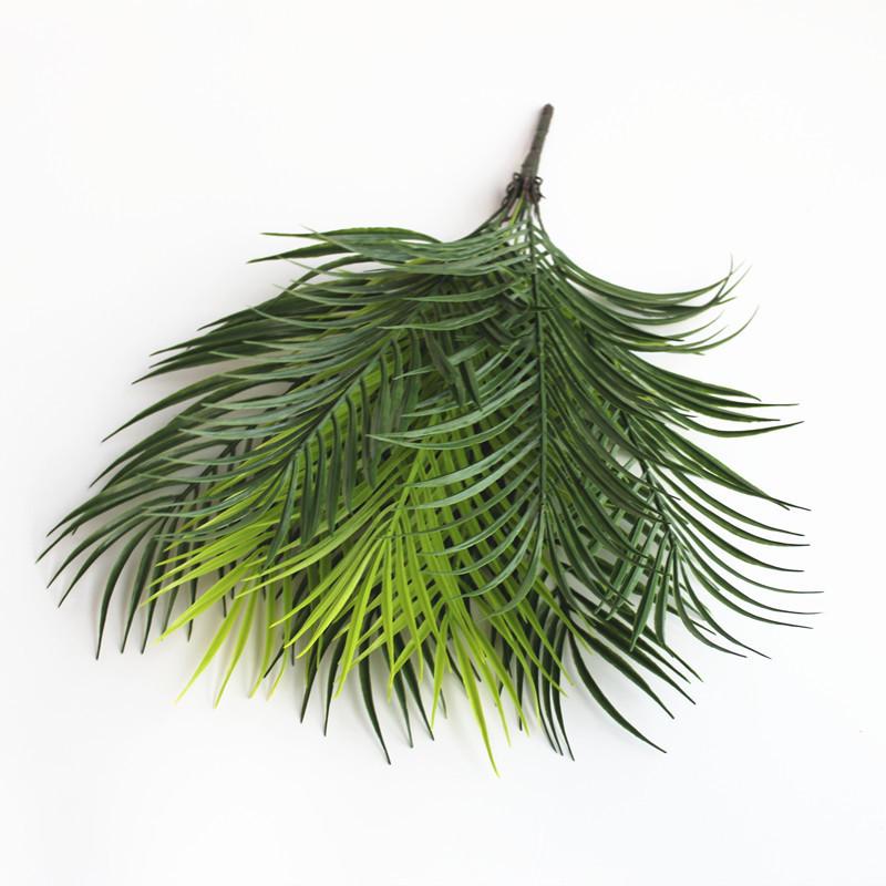Искусственный зеленый лист саговой пальмы - Высокосимулированный реквизит для свадебного декора с 9-зубчатой папоротниковой ветвью