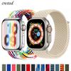 Плетеный Solo Loop для ремешков Apple Watch 40 мм 44 мм 49 мм 45 мм 41 мм 38 мм 42 мм Эластичный браслет для iWatch Series 9 8 7 SE Ultra 2 Ремешок