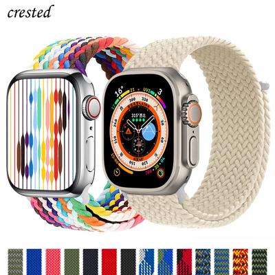 Плетеный Solo Loop для ремешков Apple Watch 40 мм 44 мм 49 мм 45 мм 41 мм 38 мм 42 мм Эластичный браслет для iWatch Series 9 8 7 SE Ultra 2 Ремешок