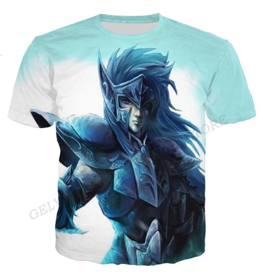 Saint Seiya 3D Print Short Sleeve T-Shirt Unisex Summer O-Neck Casual Streetwear Oversized T-shirt