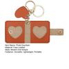 Family Photo Keychain Mini Album Faux Leather Personalized Picture Holder Retro Style Card Holder Key Ring