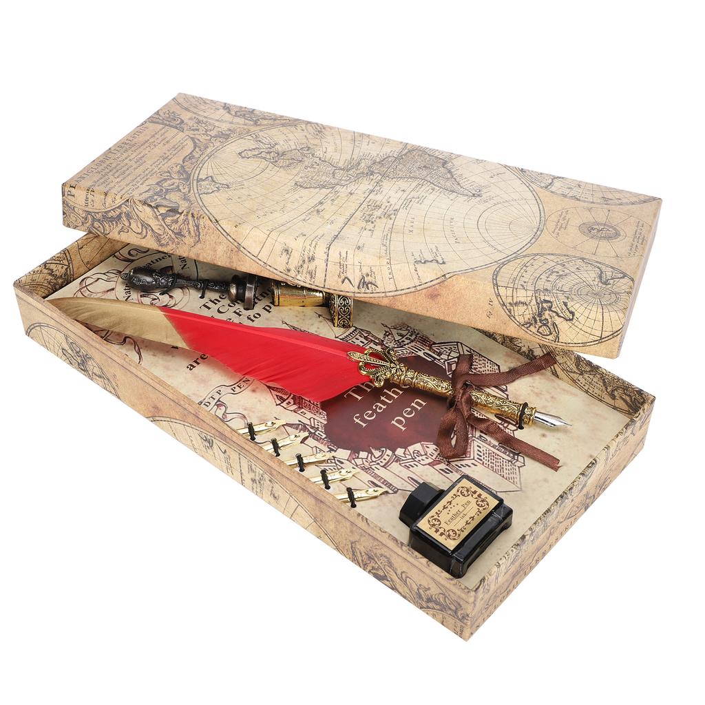  Набор ручек с золотым покрытием, винтажный инструмент для письма, ретро-каллиграфия, подарок