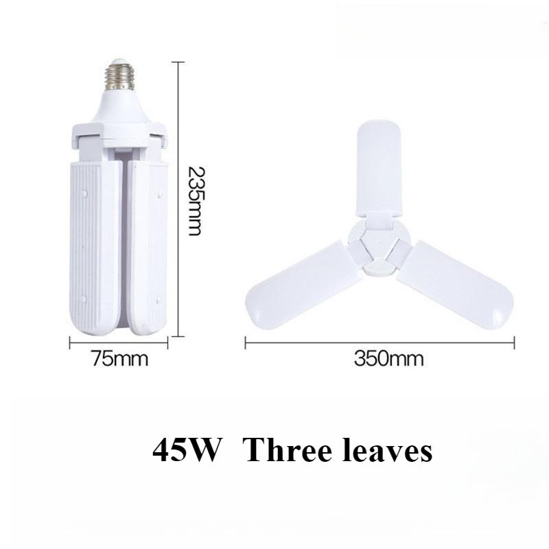 Светодиодная складная лампа для гаража E27 с винтовым цоколем, широким диапазоном напряжения, высокой мощностью, высокой яркостью и постоянным током, лампа-летающая тарелка