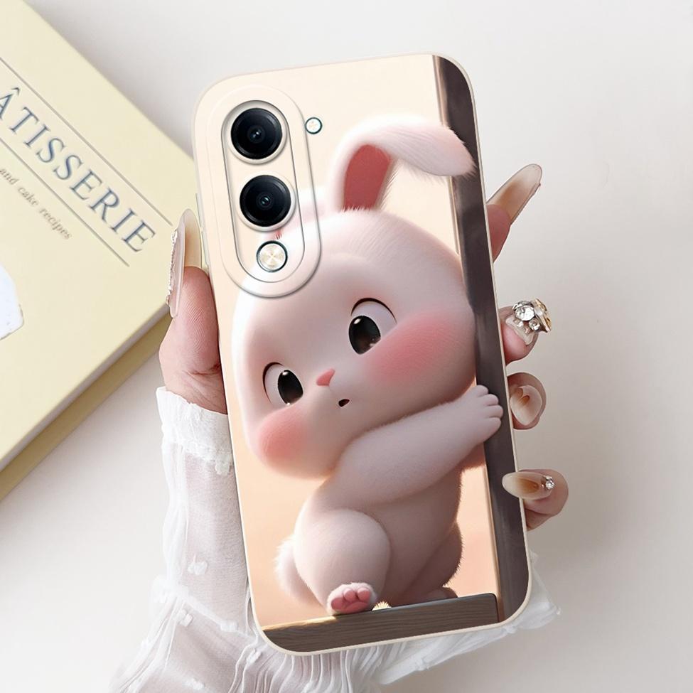 For Vivo Y04 Case V2430 Silicone Cute Cat Fashion Butterfly Flowers Love Painted Back Cover For Vivo Y04 4G Phone Case Bumper