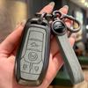 Металлический чехол-брелок для ключей Подходит для Ford Fusion Mondeo Mustang F-150 Explorer Edge Автомобильный стайлинг Защитный брелок для ключей