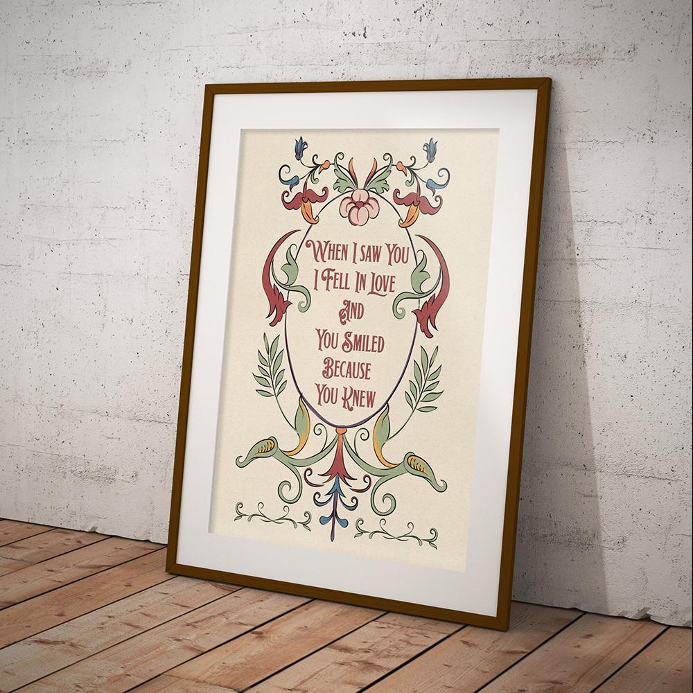 Винтажные красочные растения, цветы, репродукции, любовные стихи Шекспира, цитаты, подарки ко Дню святого Валентина