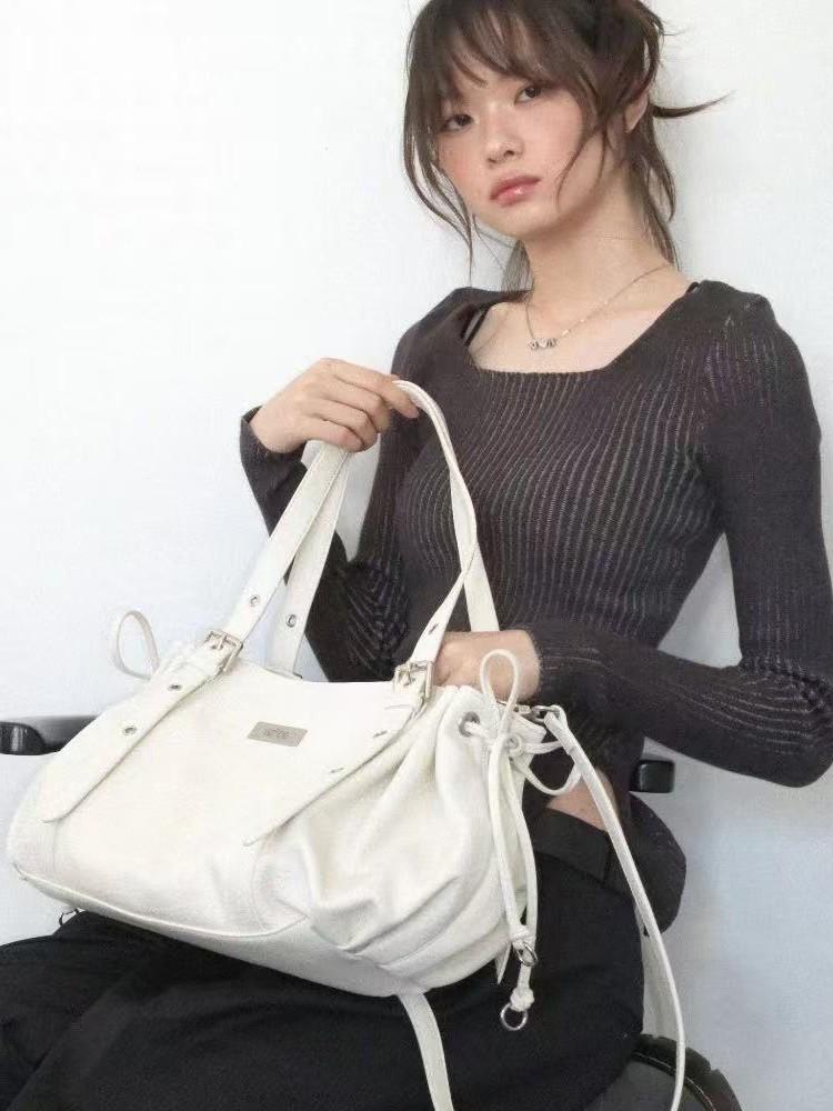 Ason Корейская Нишевая Осенне-Зимняя Женская Сумка Кроссбоди в Форме Пельменя