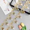 8.5Cm Heavy Industry Gold Bead Sequins Barcode Mesh Decorative Clothing Dress Dress Accessories Lace Accessories