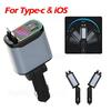 Upgraded Retractable Car USB Charger, 120W Car Phone Charger with 2 USB Ports Fast Charging for IPhone 16 15 14 13 Samsung