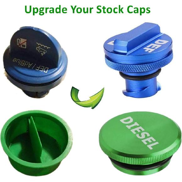 Fuel Cap for RAM 1500 2500 3500 Trucks, Diesel+DEF Cap for 2013- Ram