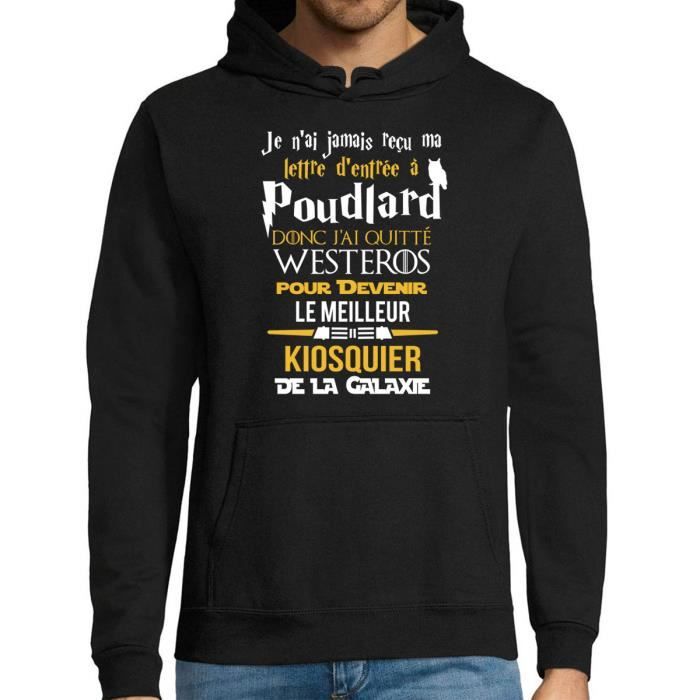 Sweat à capuche - Le Meilleur de la Galaxie - Noir - Col capuche - Manches longues