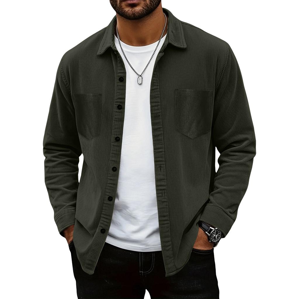 Мужская цветная рубашка с длинным рукавом, мужская повседневная мода, тренд, с карманом, рубашка-куртка