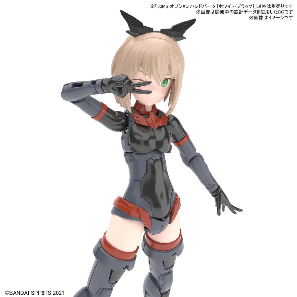 BANDAI SPIRITS 30MS Дополнительные части для рук [Белый/Черный] Пластиковая модель