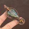 Natural Labradorite, Tiger Eye Handmade Copper Wire Wrap Pendant 3.74" S8m06