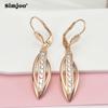 SIMJOO Vintage Fashion 585 Rose Gold Earrings Feminine Stud Earrings