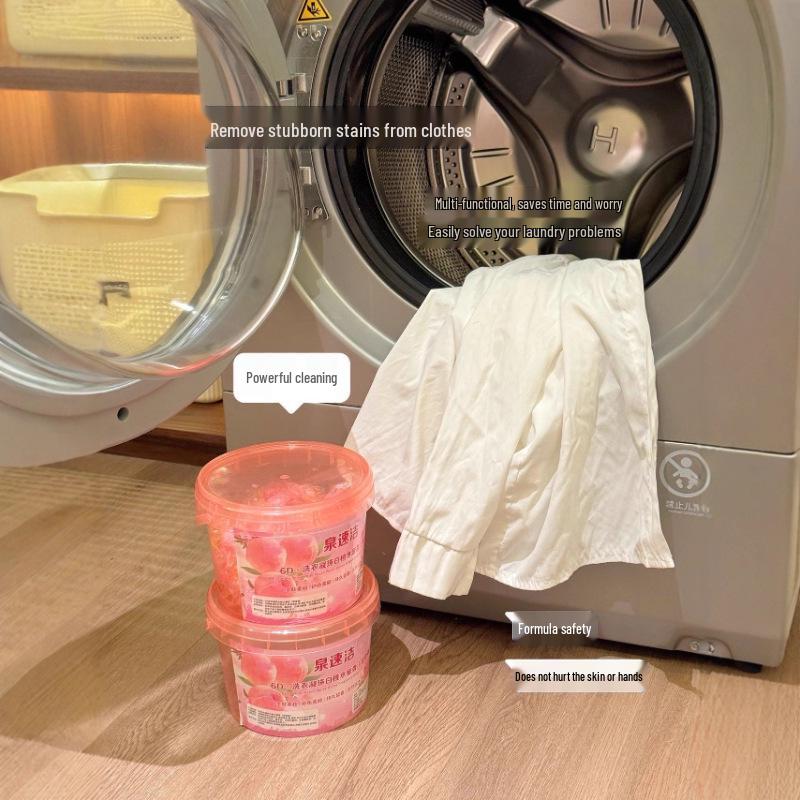 Капсулы для стирки Quansujie 6D - Аромат Белого Персика и Меда, Аромат Камелии, Мощное удаление пятен, Длительная свежесть - 70 капсул