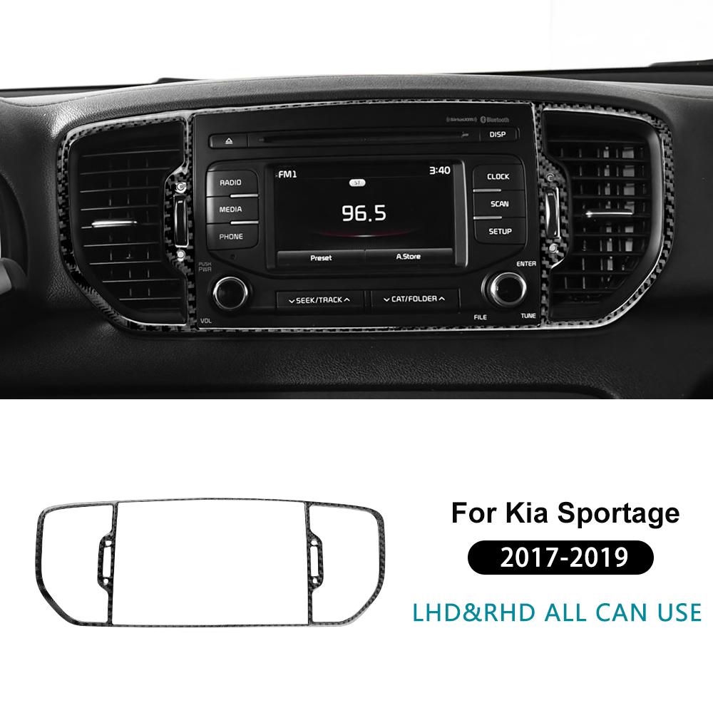 Carbon Fiber Style Interior Sticker for Kia Sportage 2017 2018 2019 LHD RHD Interior Panel