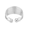 Fashion Multilayer Chain Ring Women Silver Plated Wide Band Adjustable Open Ring