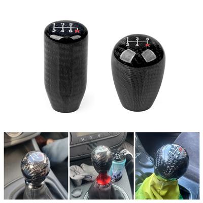 5/6-ступенчатая JDM ручка переключения передач в стиле карбонового волокна 8 мм 10 мм 12 мм Универсальная форма Ручка рычага переключения передач для механической коробки передач