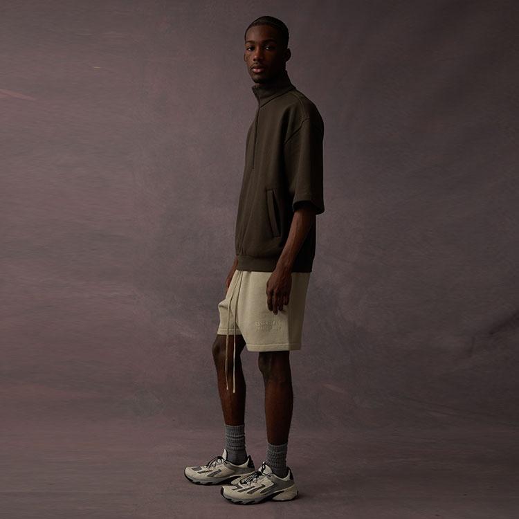 Fear of God Essentials Drop2 SS23 LS Halfzip 3/4 Sweatshirt 'Brown' Men's 192BT224310F