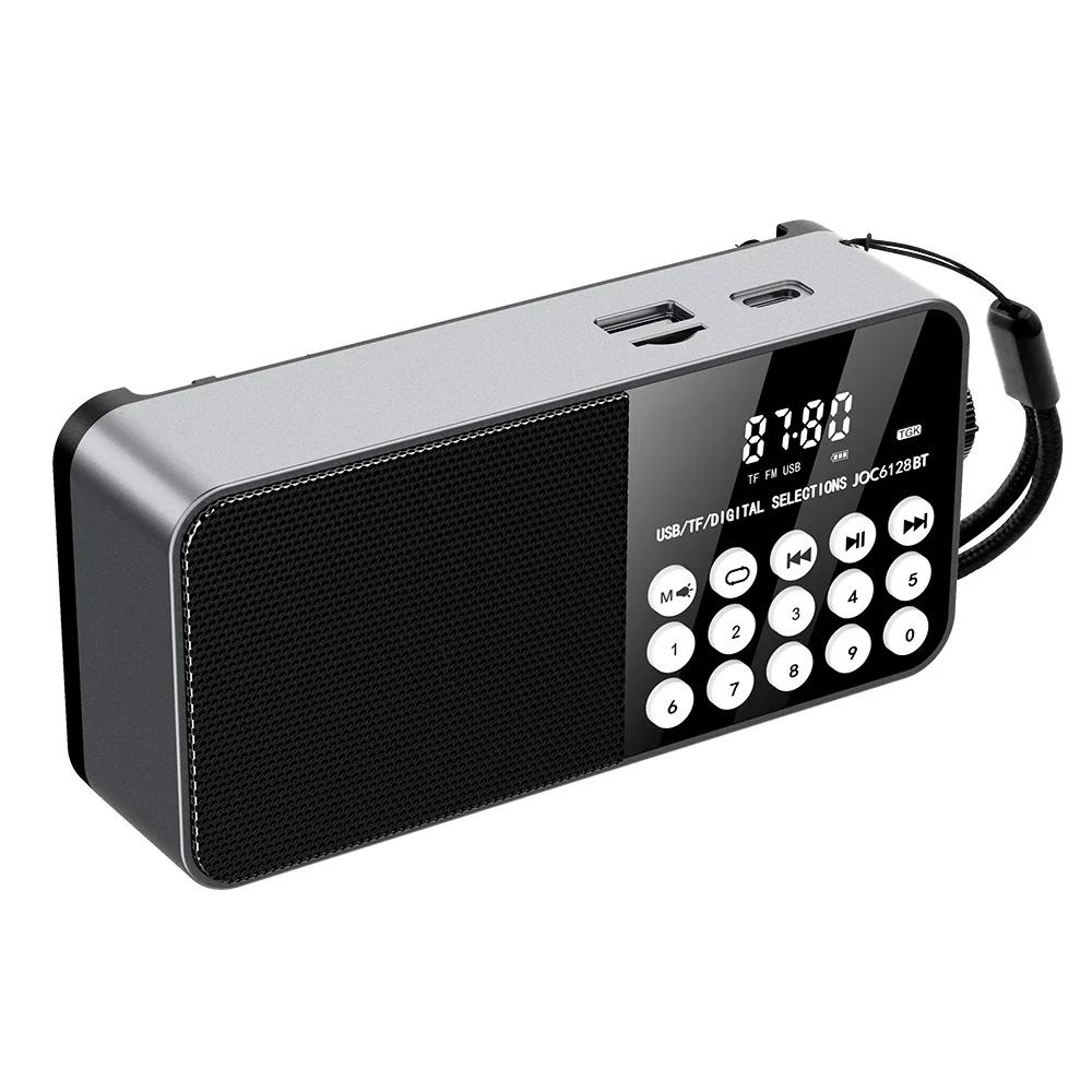 FM-радио Портативный перезаряжаемый Bluetooth-динамик USB TF MP3-плеер со светодиодной подсветкой 3,5-мм разъем для наушников Уличный радиоприемник FM