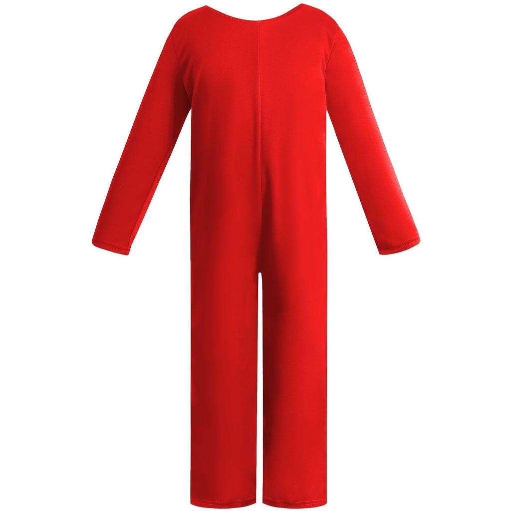 Детские однотонные костюмы для выступлений, комбинезон для ролевых игр: Красный, Белый, Черный, Зеленый - Выступление в детском саду