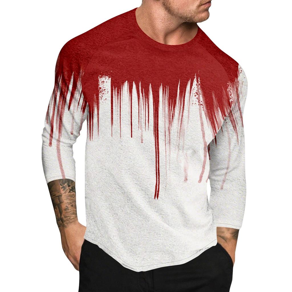 Мужской топ с длинным рукавом реглан с принтом на Хэллоуин