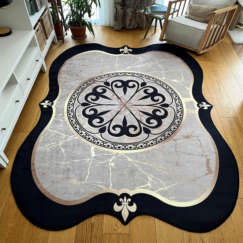 ePeddler Домашний декоративный золотой мраморный узор, цифровая печать, моющаяся нескользящая точечная основа, новое поколение ковров для гостиной, кухни, спальни и напольного коврика